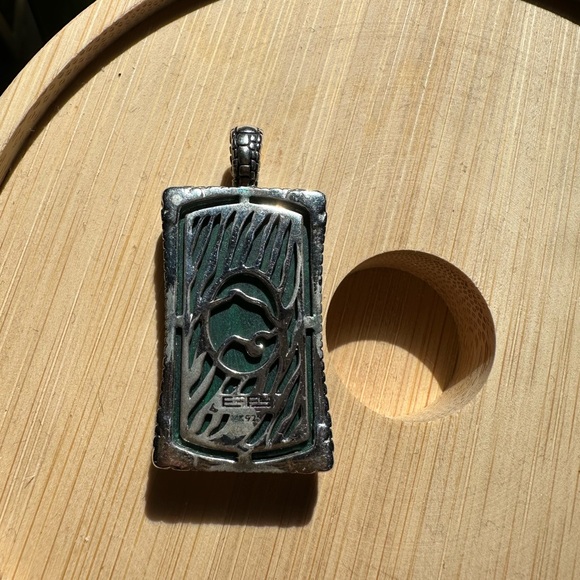 Effy 925 & 14k Gold malachite pendant - Picture 2 of 3